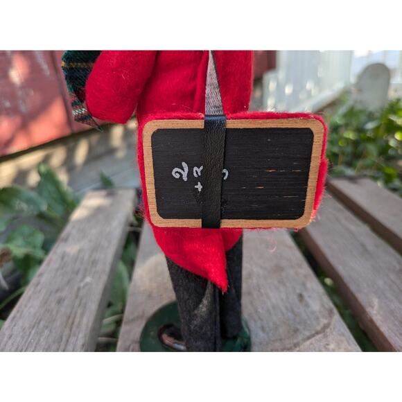Byers' Choice Caroler 1993 Vintage Schoolboy Metal Lunch Pail & Books Red Jacket - Picture 9 of 10